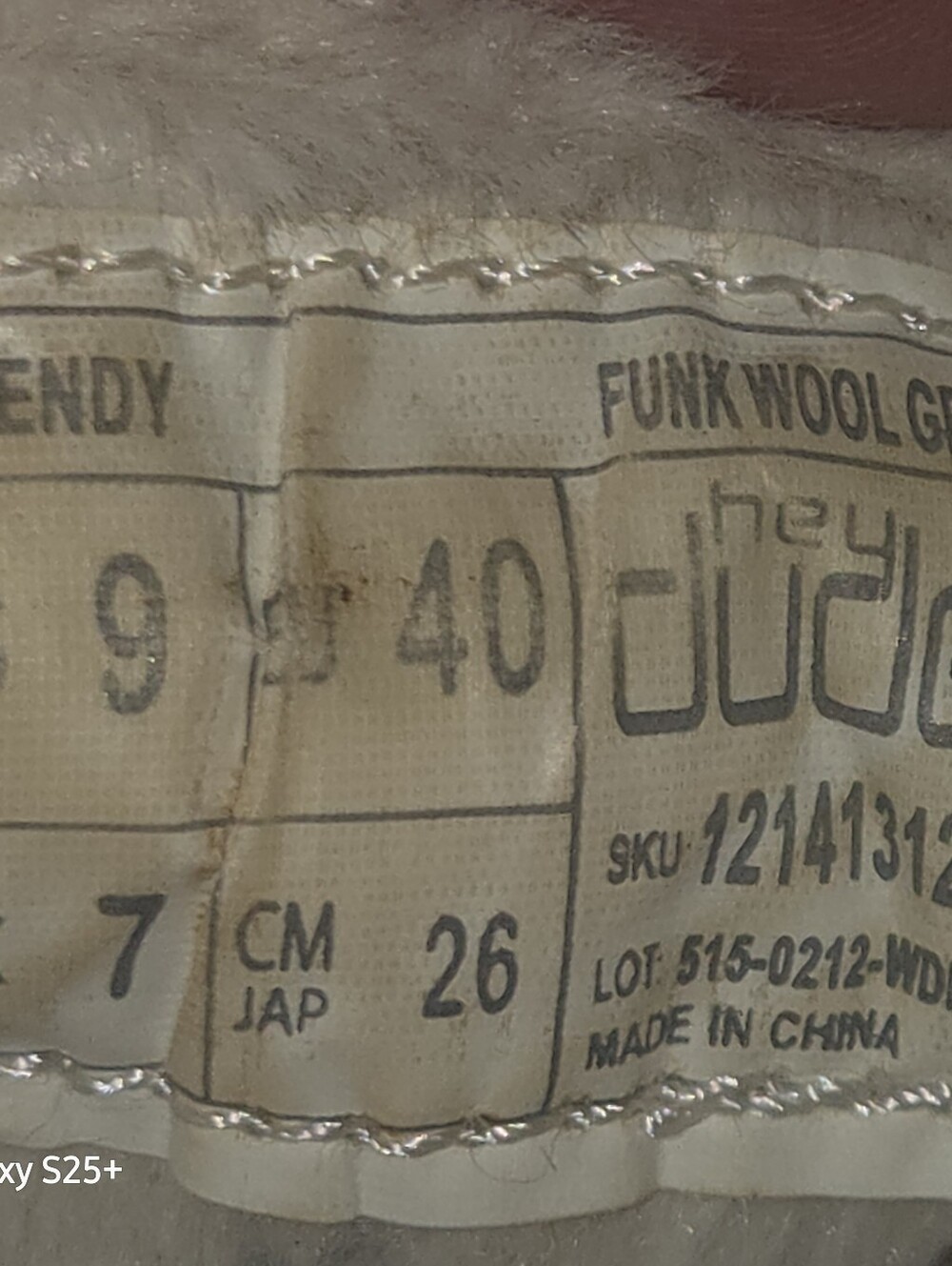 Hey Dude Wendy Shoes Womens Size 9 Funk Wool Grey Faux Fur Lined Slip On Casual - Picture 7 of 7